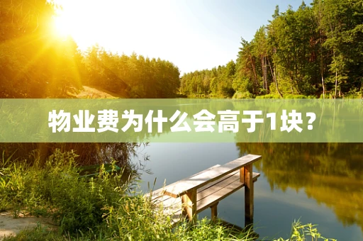 物业费为什么会高于1块？