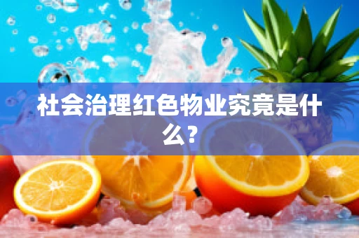 社会治理红色物业究竟是什么？