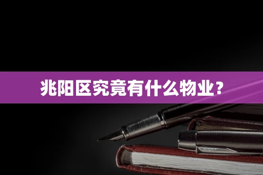 兆阳区究竟有什么物业？