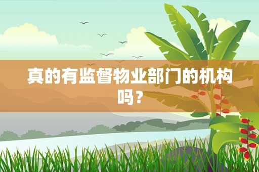 真的有监督物业部门的机构吗？