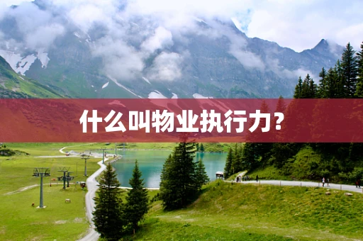 什么叫物业执行力？