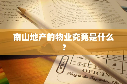 南山地产的物业究竟是什么？