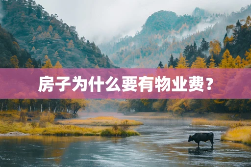 房子为什么要有物业费？