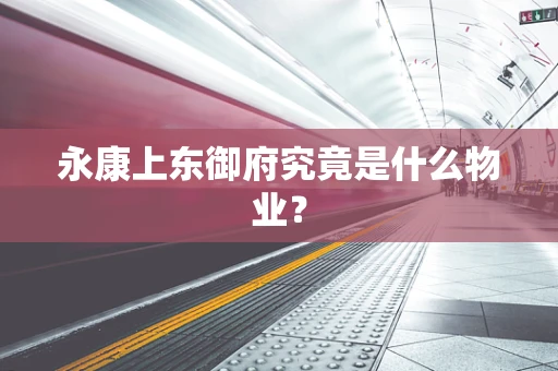 永康上东御府究竟是什么物业？
