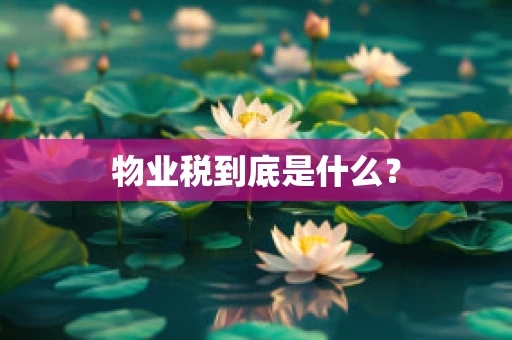 物业税到底是什么？