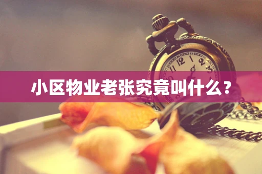 小区物业老张究竟叫什么？