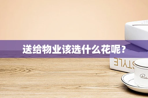 送给物业该选什么花呢？