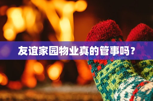 友谊家园物业真的管事吗？