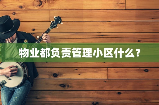 物业都负责管理小区什么？