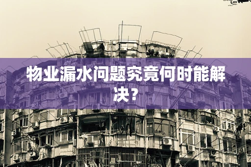 物业漏水问题究竟何时能解决？