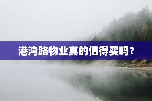 港湾路物业真的值得买吗？