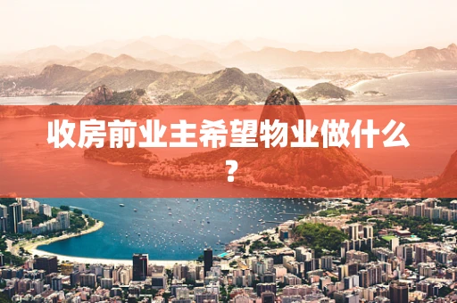 收房前业主希望物业做什么？
