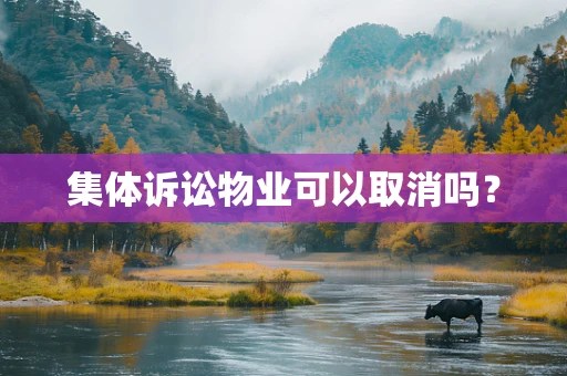 集体诉讼物业可以取消吗？
