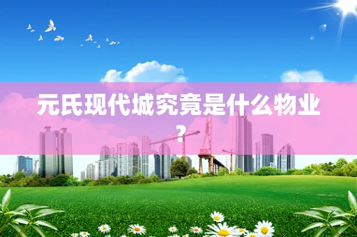 元氏现代城究竟是什么物业？