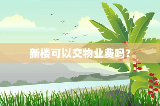 新楼可以交物业费吗？