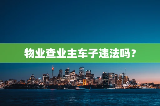 物业查业主车子违法吗？