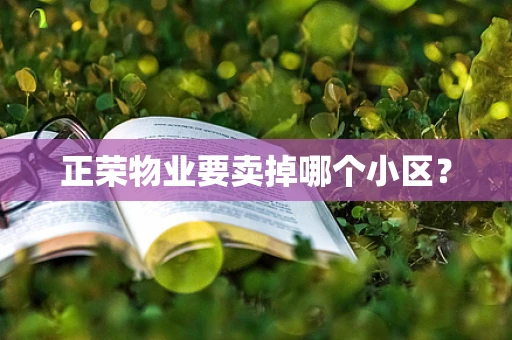 正荣物业要卖掉哪个小区？