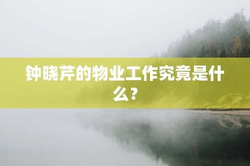 钟晓芹的物业工作究竟是什么？