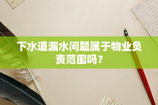 下水道漏水问题属于物业负责范围吗？