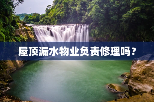 屋顶漏水物业负责修理吗？