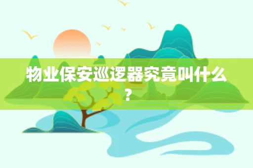 物业保安巡逻器究竟叫什么？