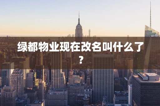 绿都物业现在改名叫什么了？