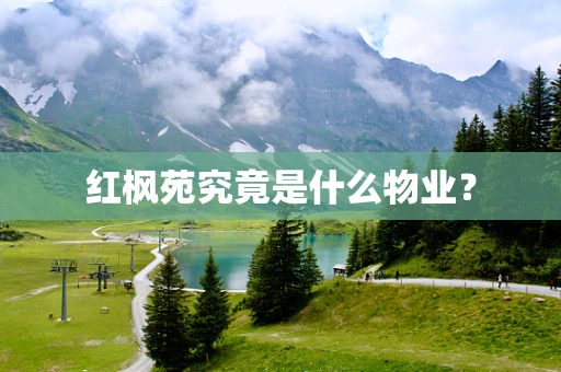红枫苑究竟是什么物业？
