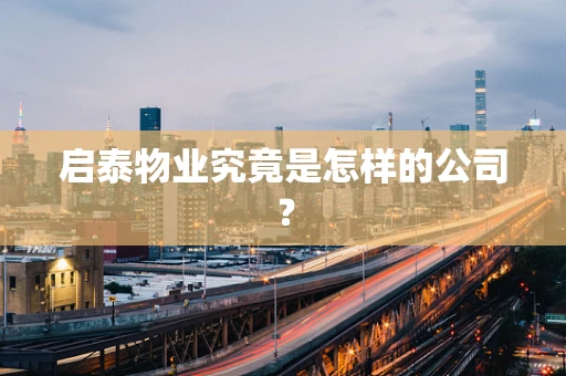 启泰物业究竟是怎样的公司？