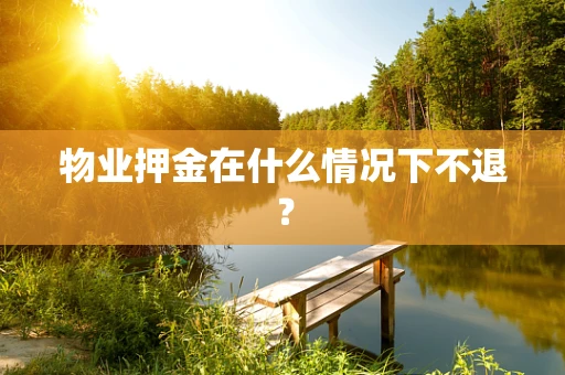 物业押金在什么情况下不退？