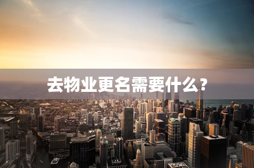 去物业更名需要什么？