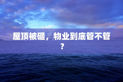 屋顶被砸，物业到底管不管？
