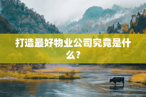 打造最好物业公司究竟是什么？