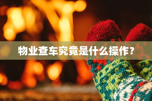 物业查车究竟是什么操作？