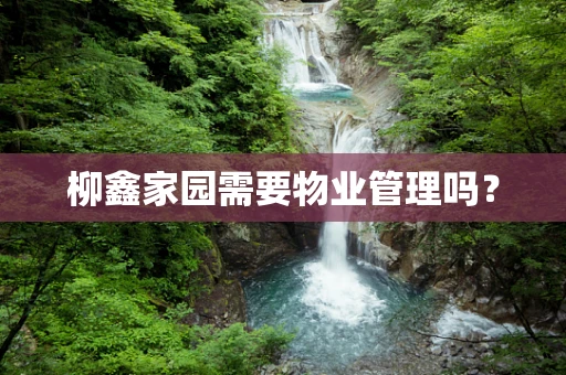 柳鑫家园需要物业管理吗？